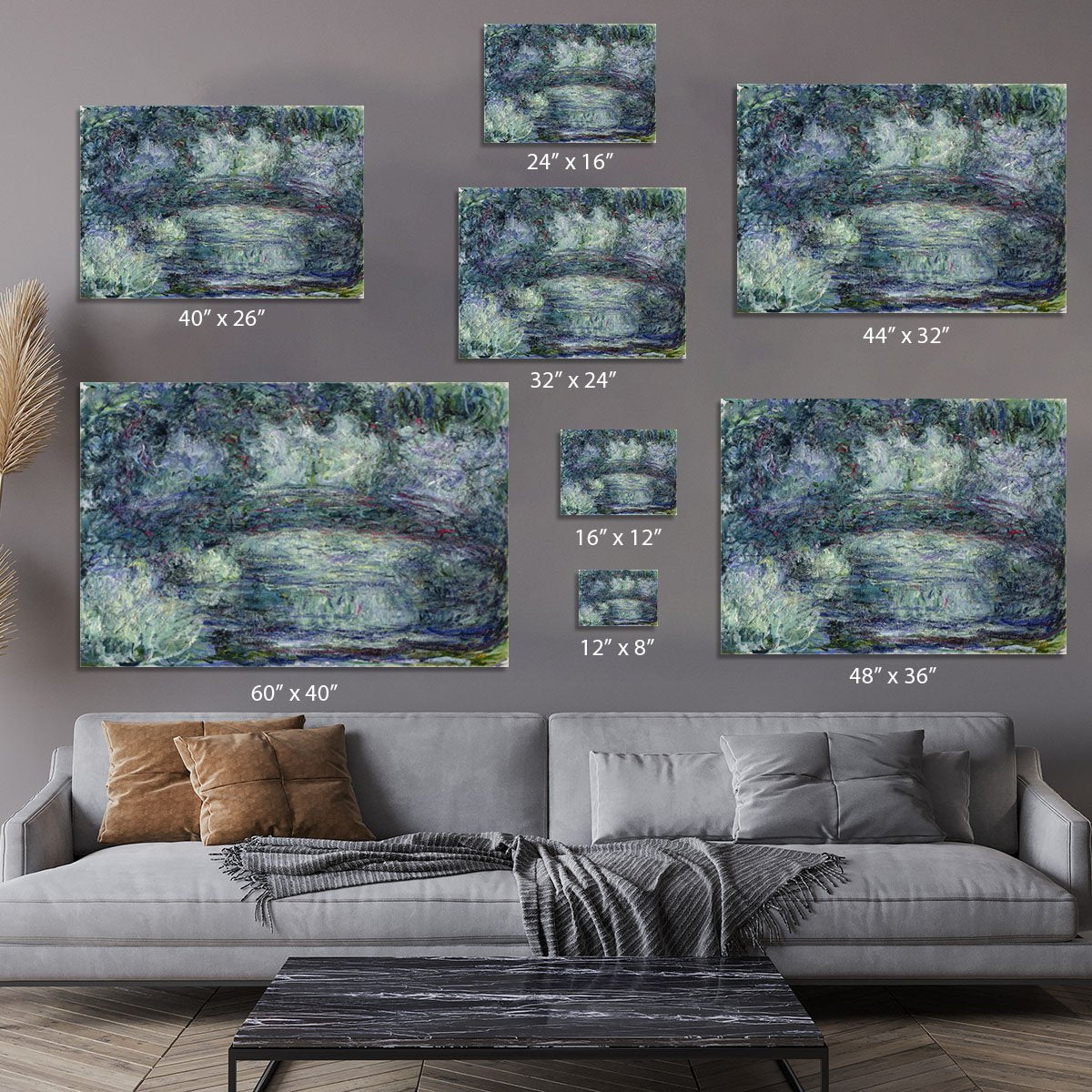 Pont Japonais Japanilainen silta by Monet Canvas Print or Poster
