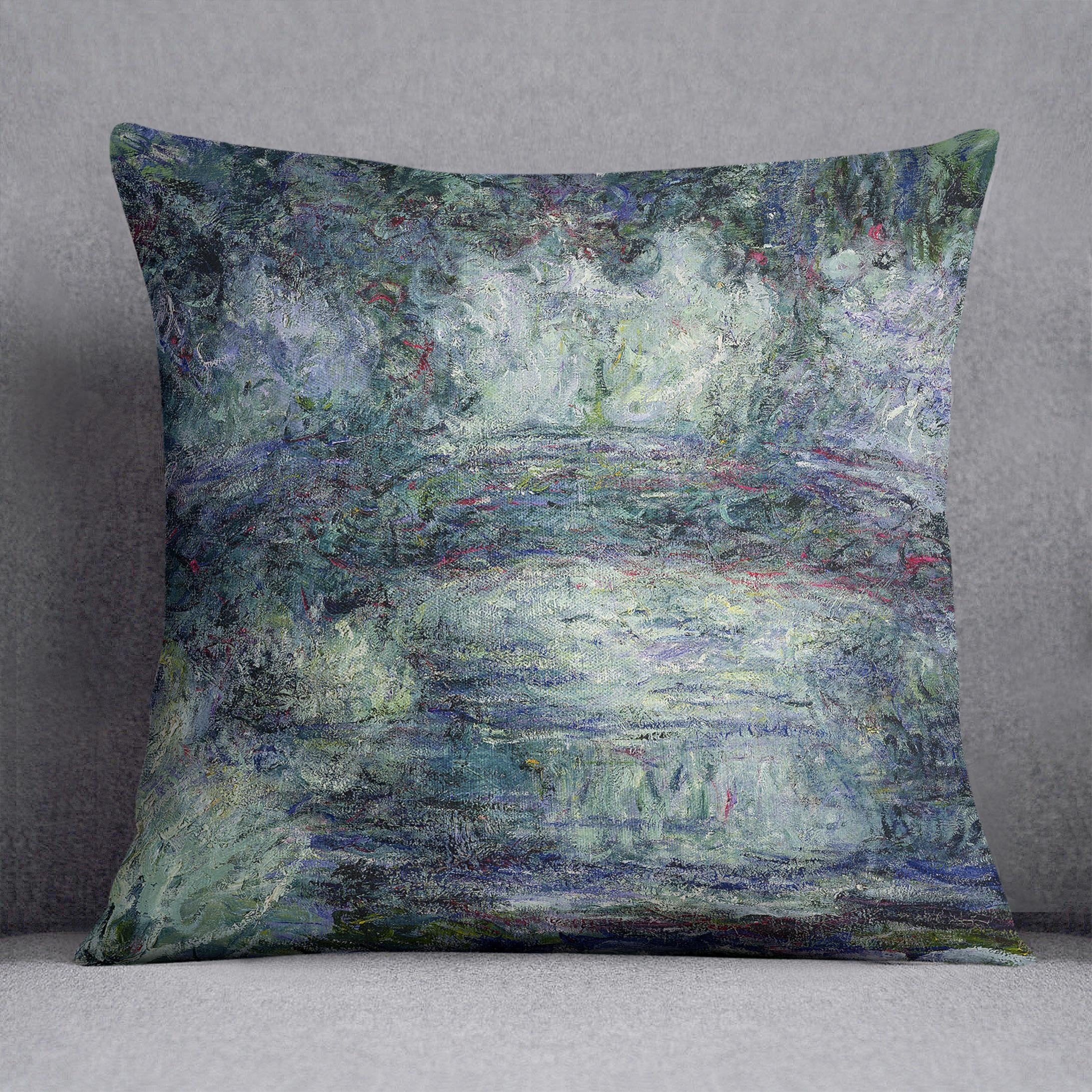 Pont Japonais Japanilainen silta by Monet Throw Pillow