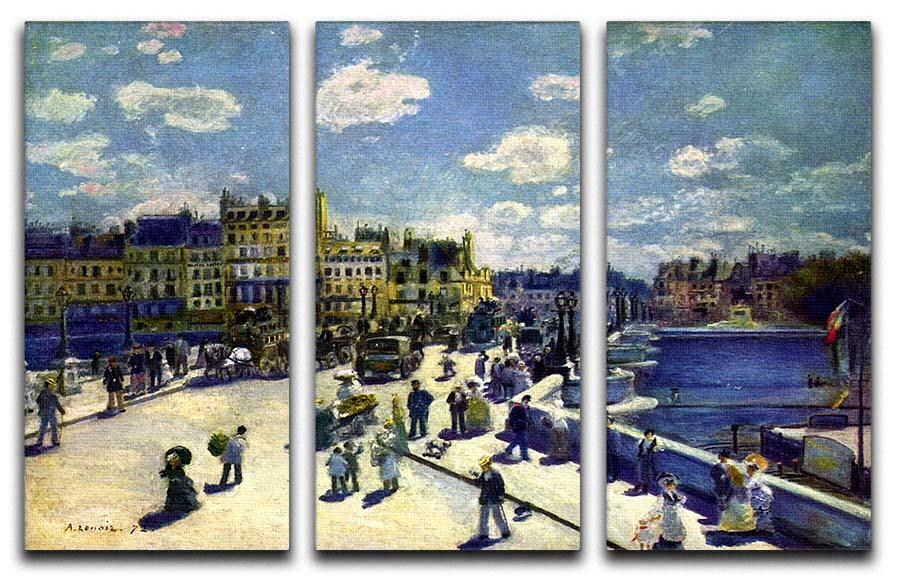 Pont Neuf by Renoir 3 Split Panel Canvas Print - Canvas Art Rocks - 1