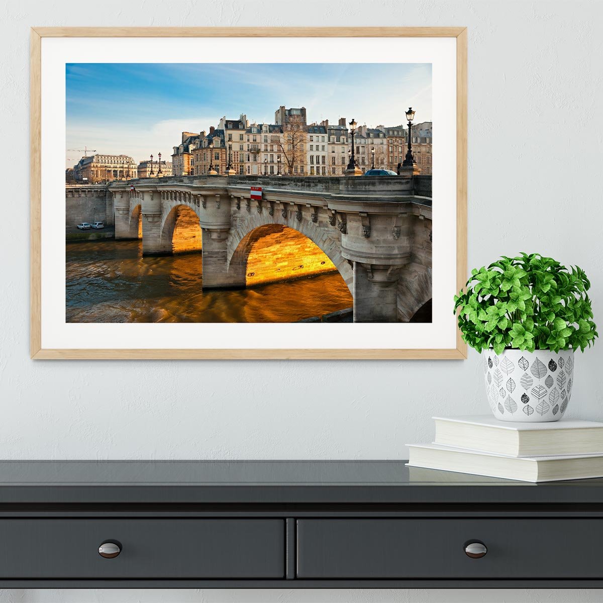 Pont neuf Ile de la Cite Framed Print - Canvas Art Rocks - 3