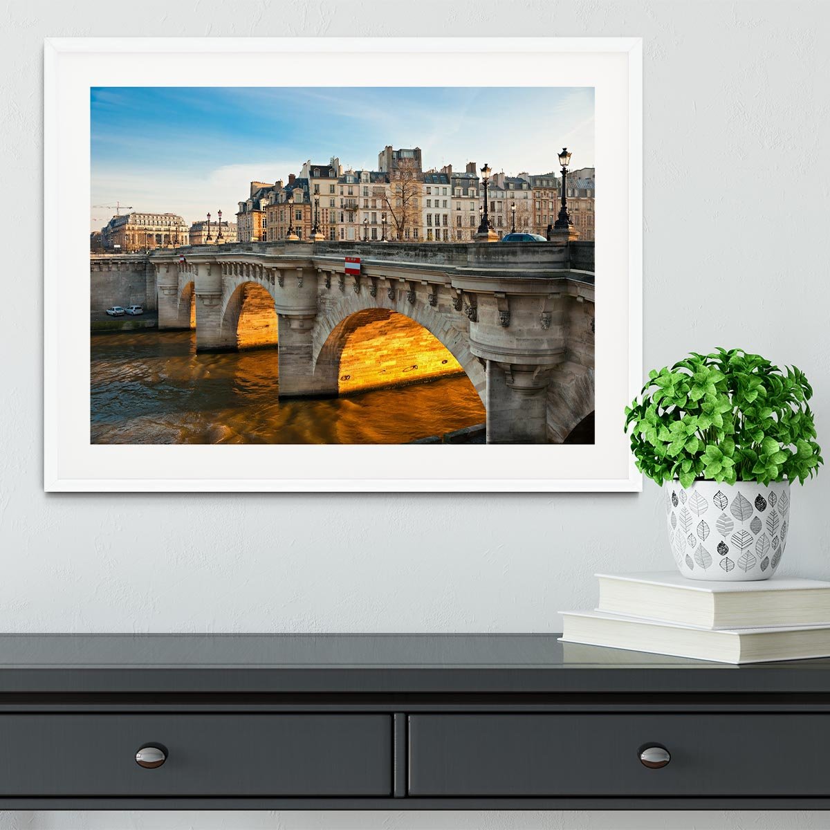 Pont neuf Ile de la Cite Framed Print - Canvas Art Rocks - 5