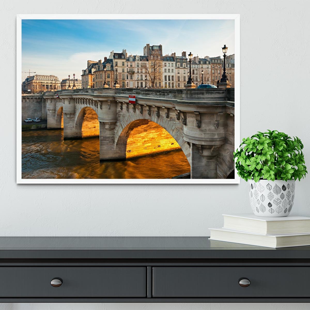 Pont neuf Ile de la Cite Framed Print - Canvas Art Rocks -6