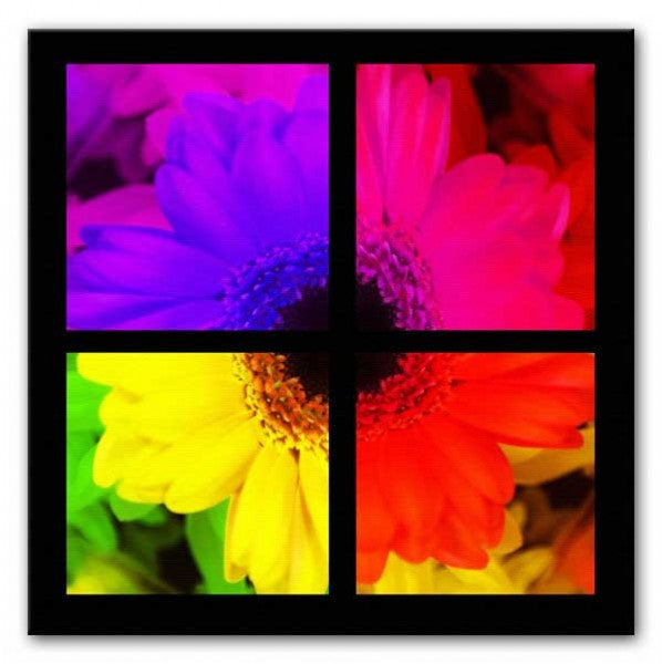 Pop Art Flowers Print - Canvas Art Rocks