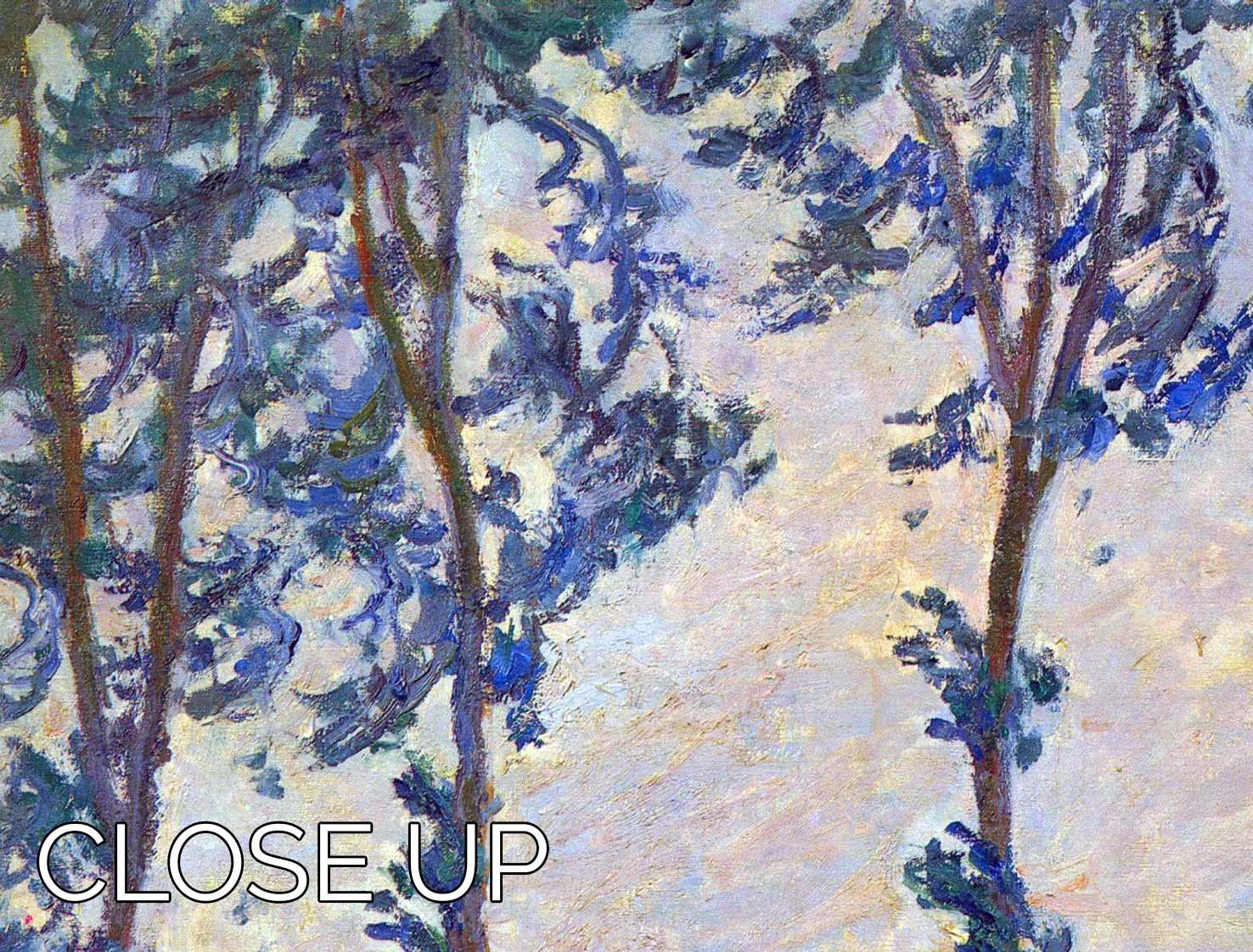 Poplar series wind by Monet 3 Split Panel Canvas Print - Canvas Art Rocks - 3