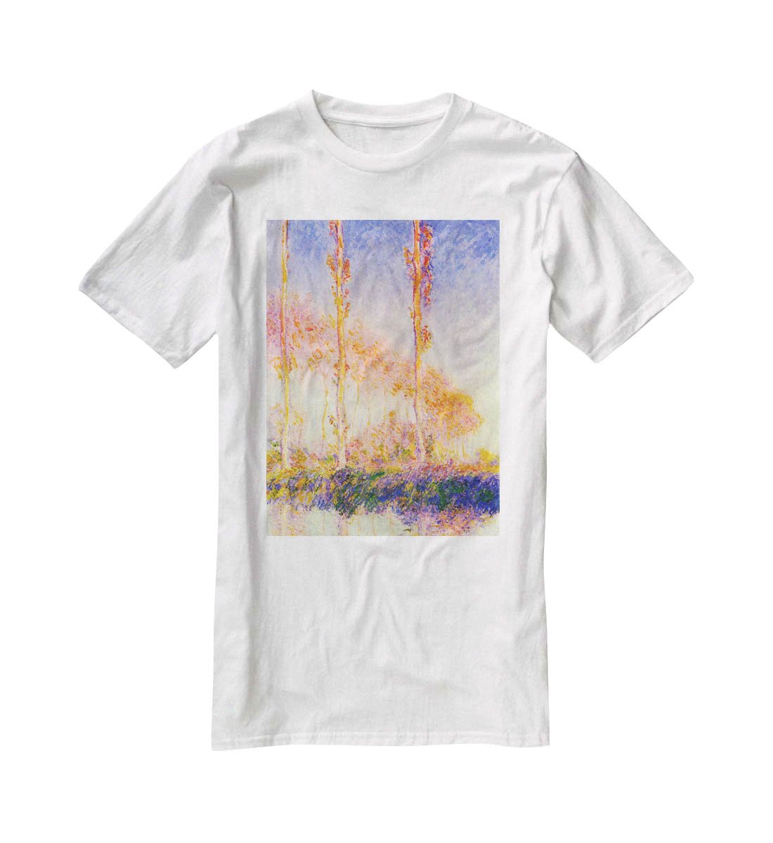 Poplars 2 by Monet T-Shirt - Canvas Art Rocks - 5