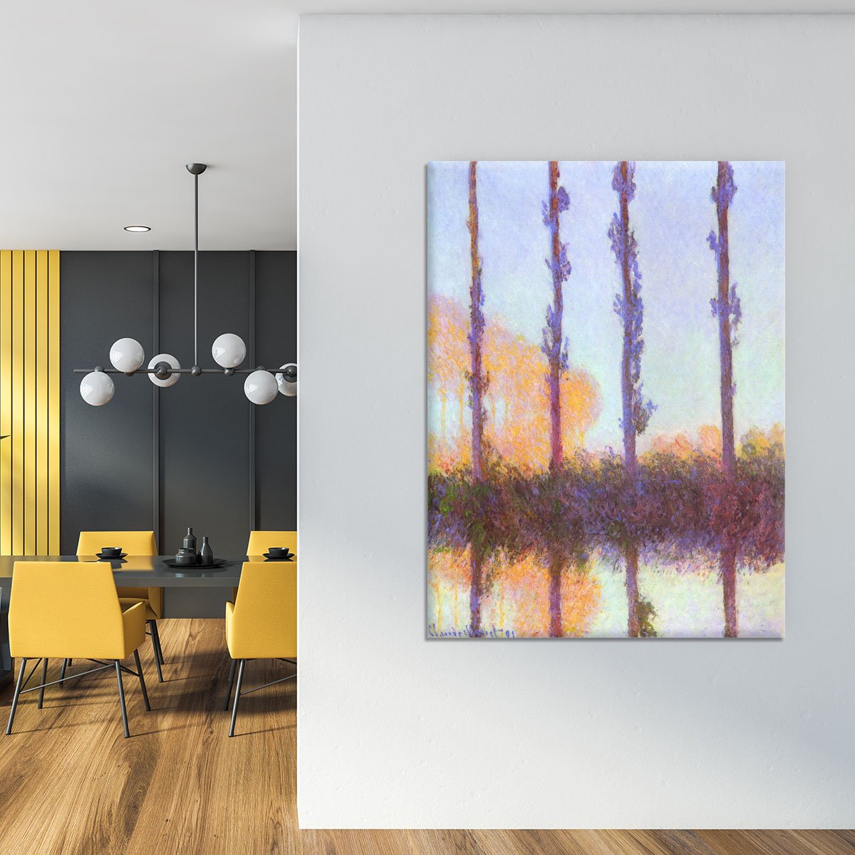 Poplars 3 by Monet Canvas Print or Poster