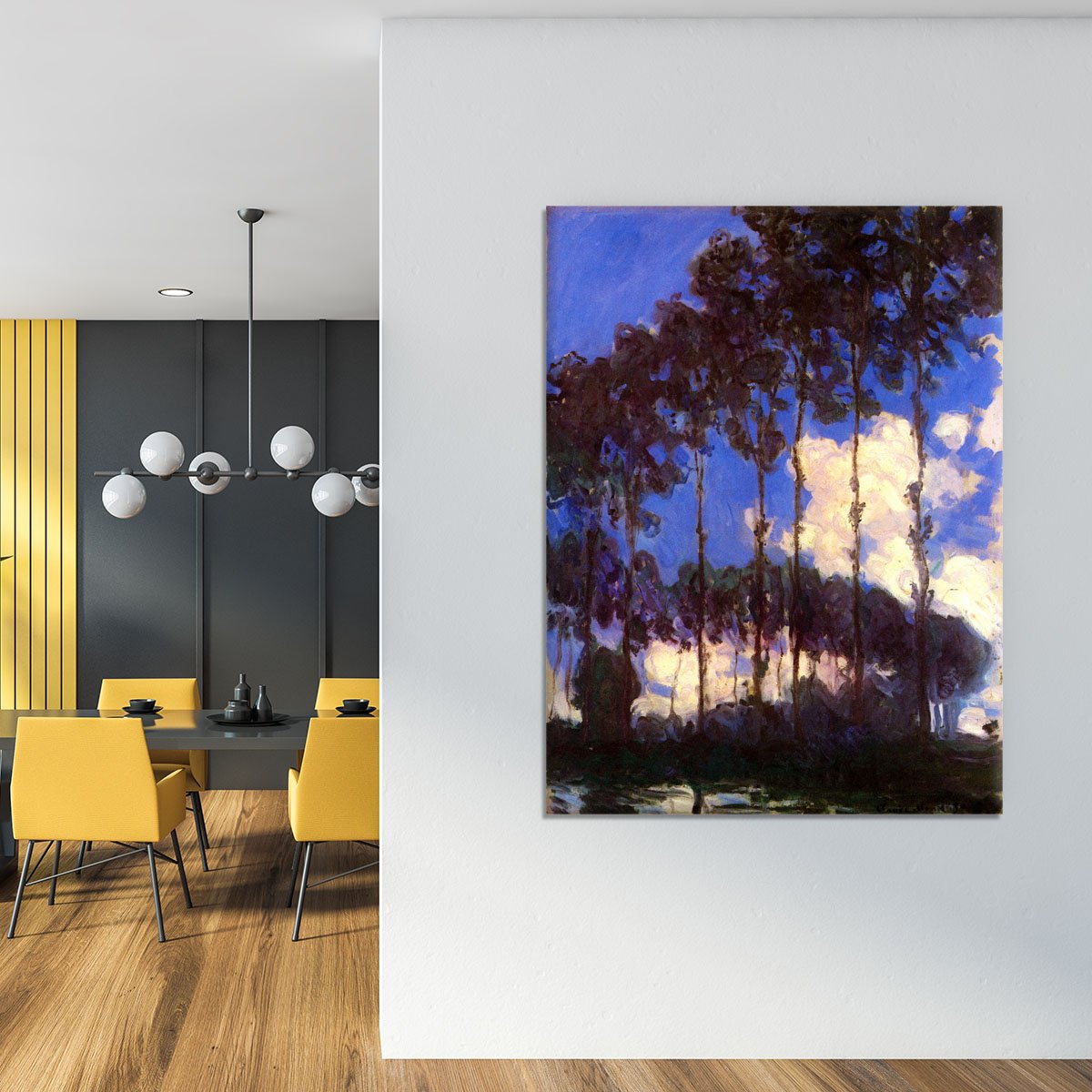 Poplars at the Epte by Monet Canvas Print or Poster