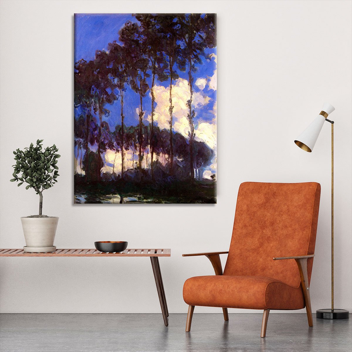 Poplars at the Epte by Monet Canvas Print or Poster