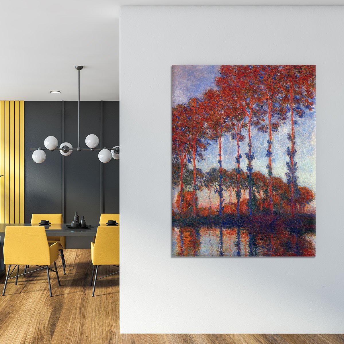 Poplars by Monet Canvas Print or Poster