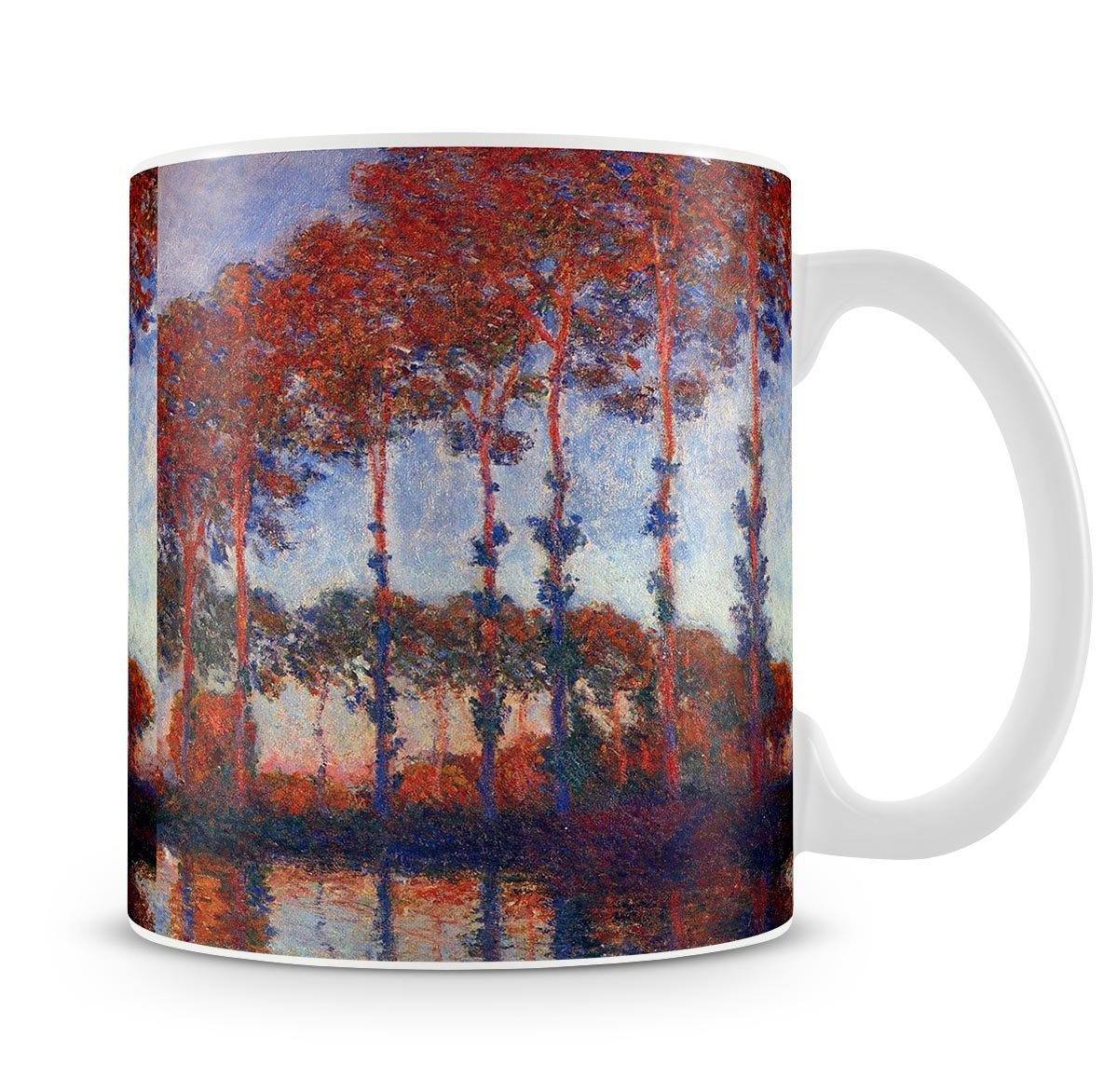 Poplars by Monet Mug - Canvas Art Rocks - 4