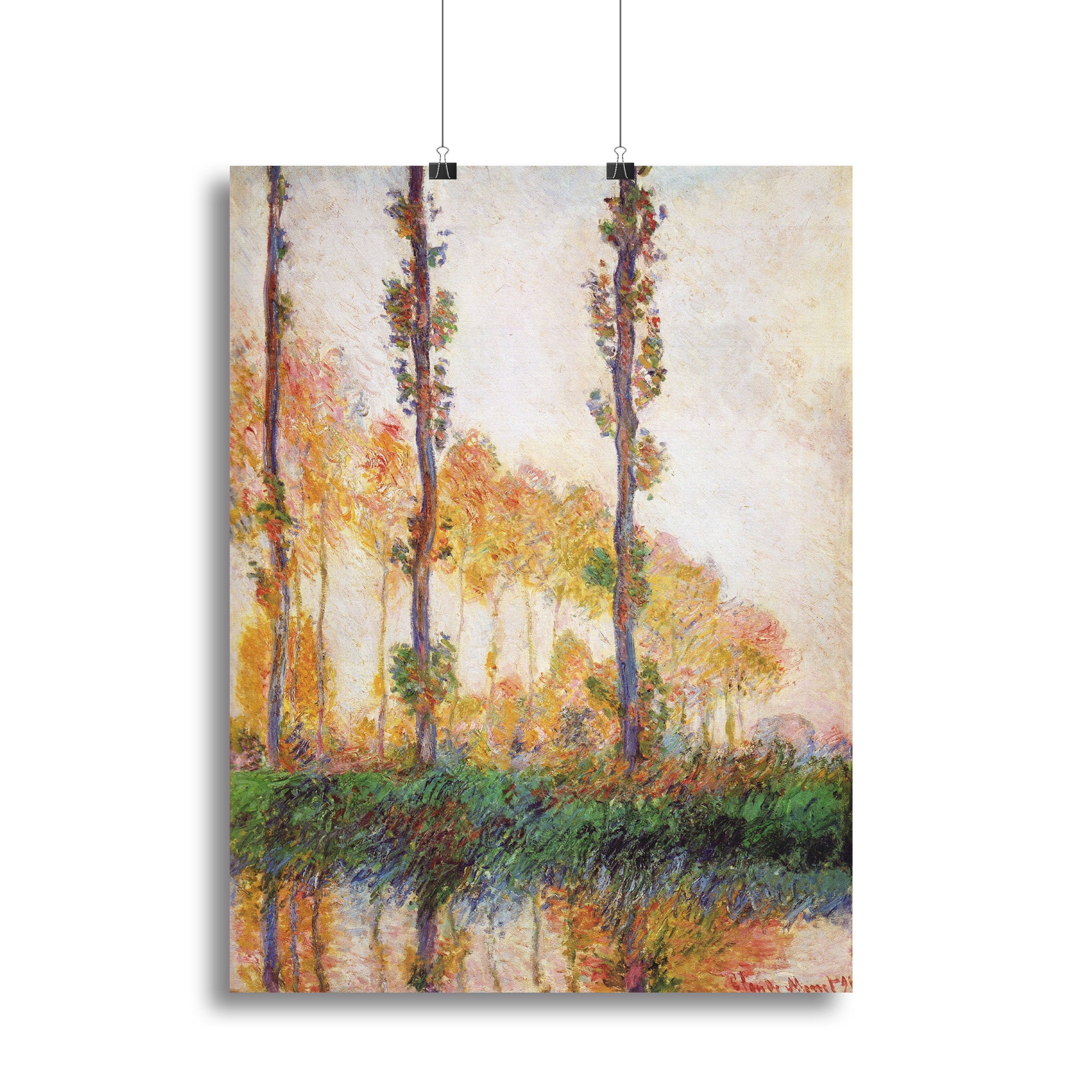 Poplars in Autumn 2 by Monet Canvas Print or Poster