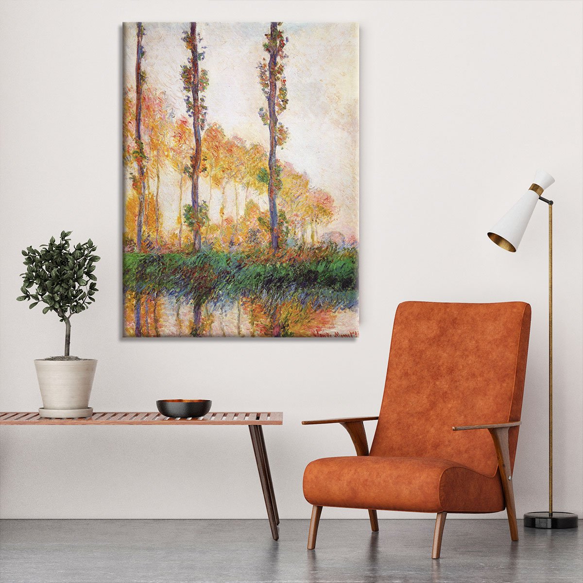 Poplars in Autumn 2 by Monet Canvas Print or Poster