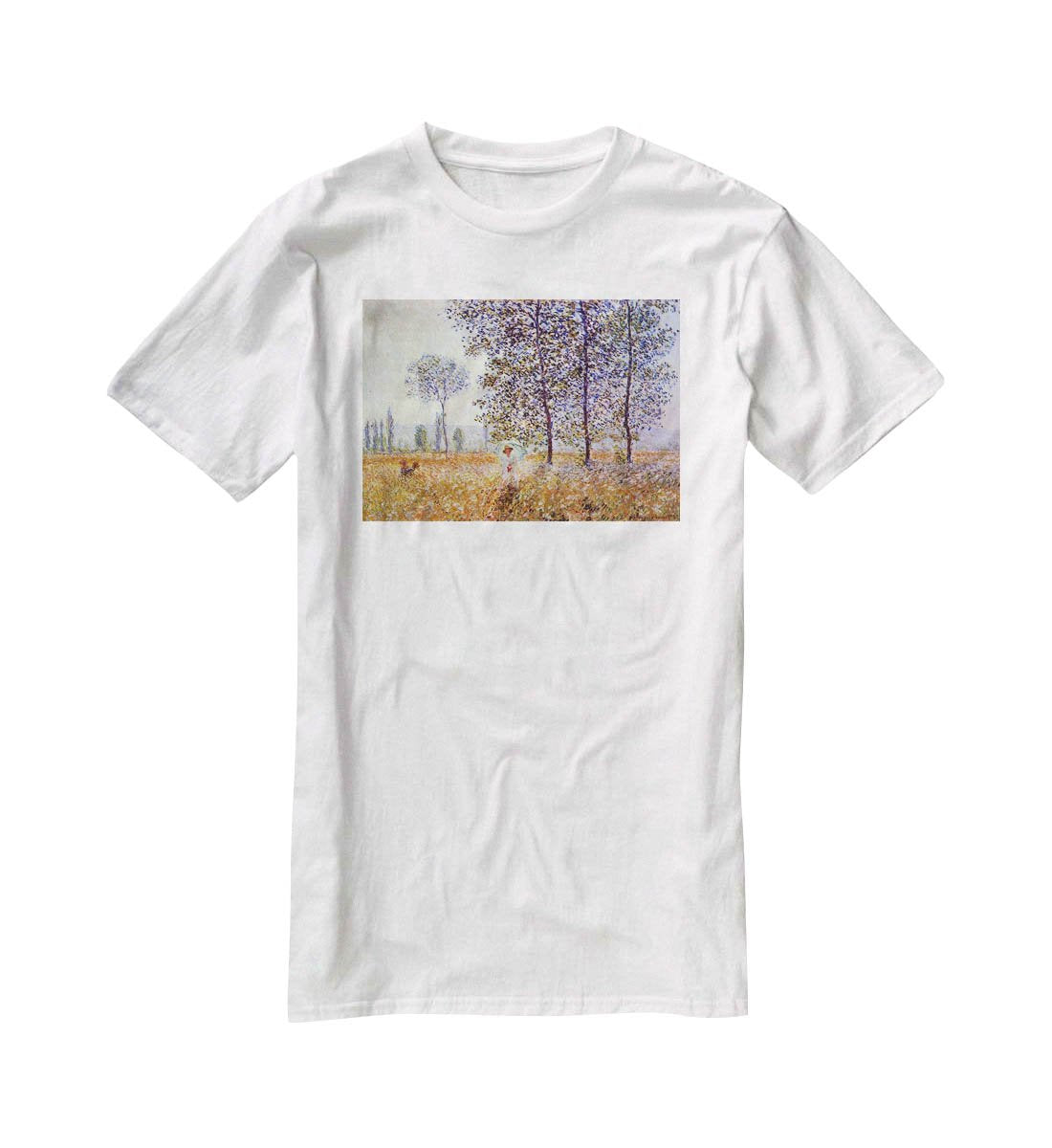 Poplars in the sunlight by Monet T-Shirt - Canvas Art Rocks - 5