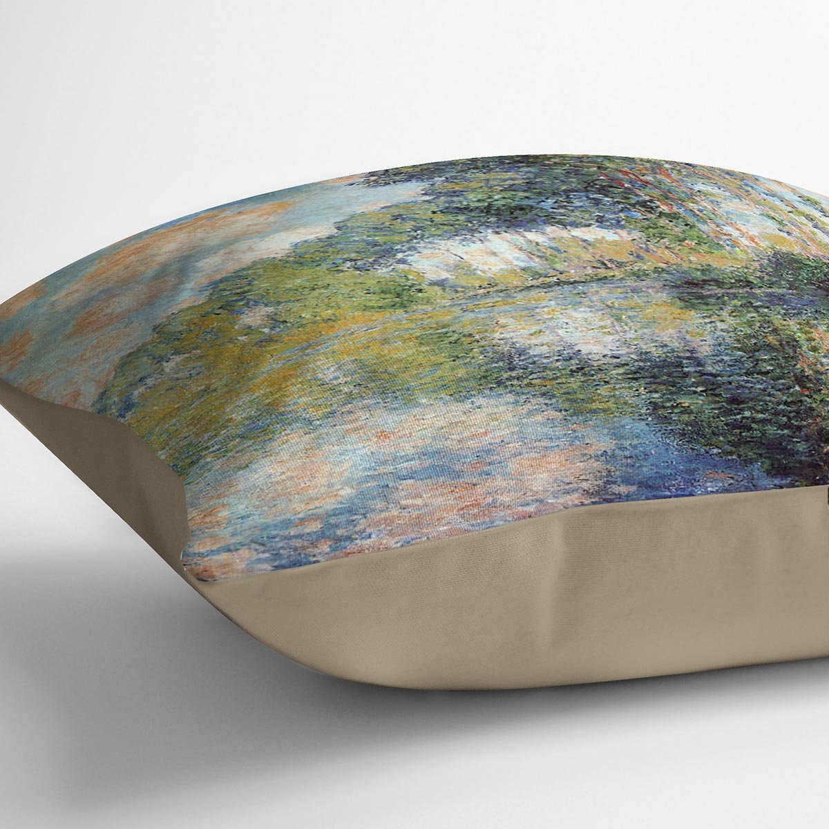 Poplars on the Epte by Monet Throw Pillow