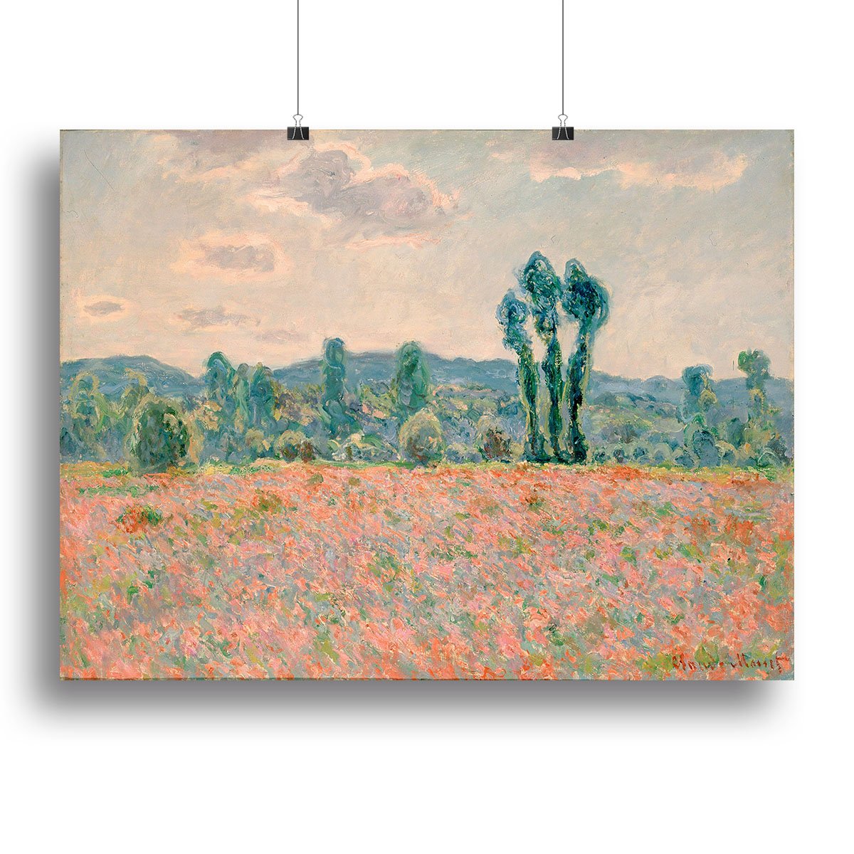 Poppy Field by Monet Canvas Print or Poster