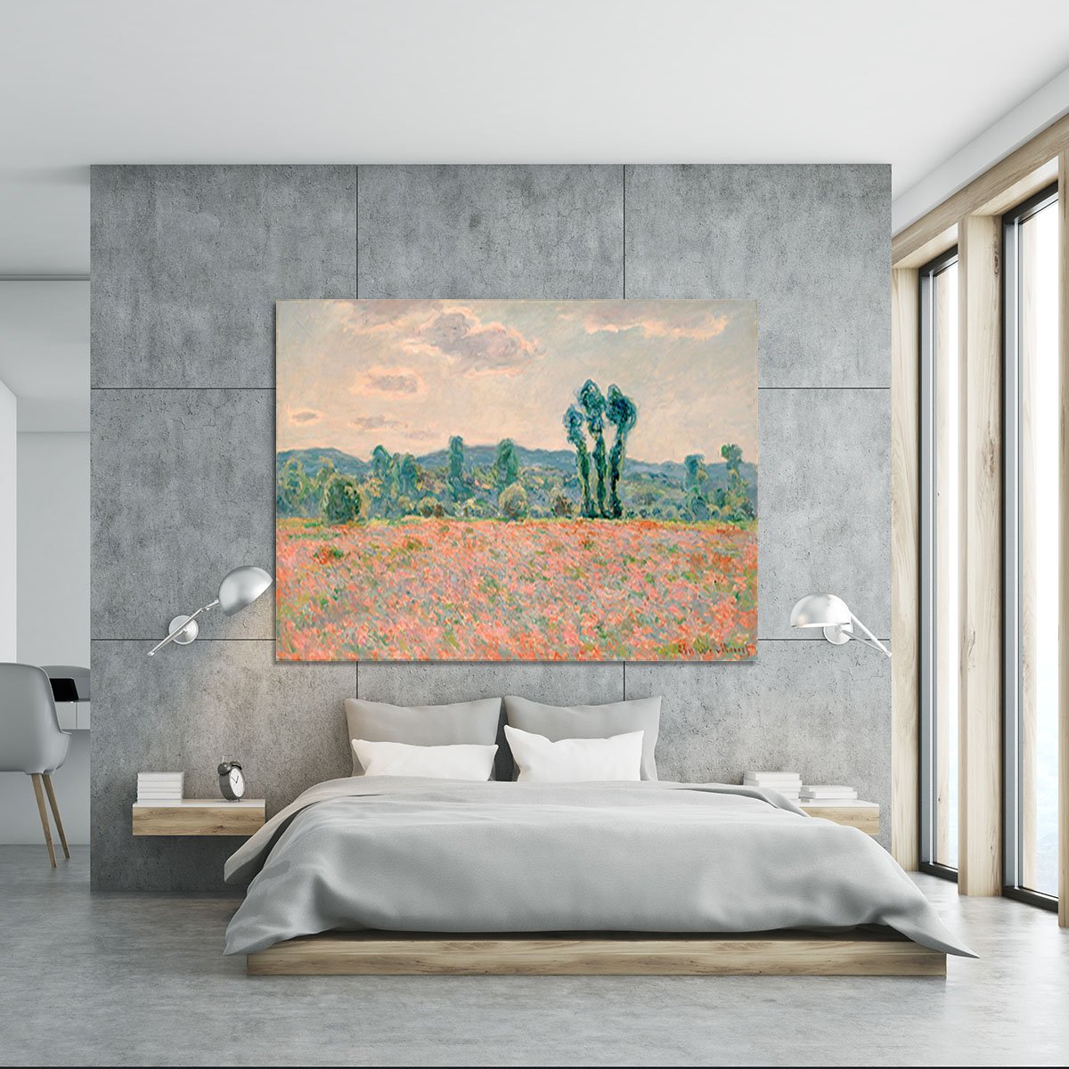 Poppy Field by Monet Canvas Print or Poster