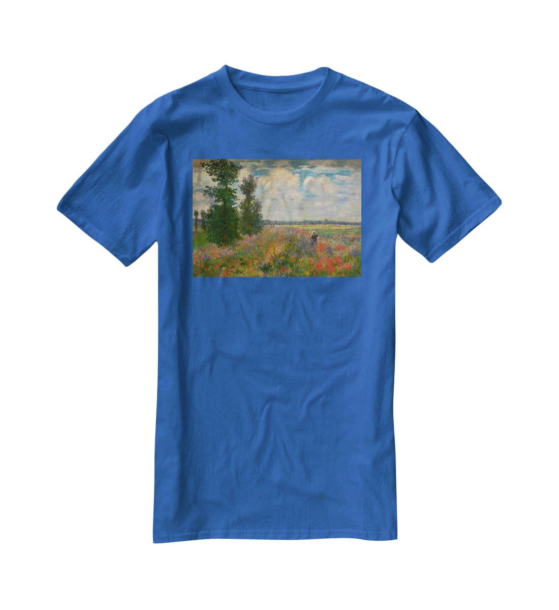 Poppy field Argenteuil by Monet T-Shirt - Canvas Art Rocks - 2