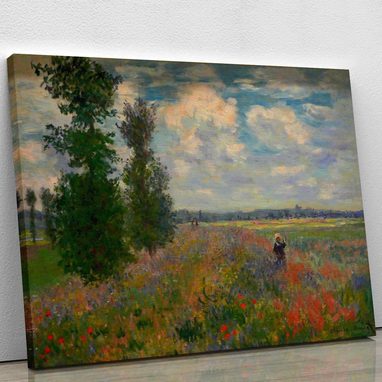 Poppy field Argenteuil by Monet Canvas Print or Poster