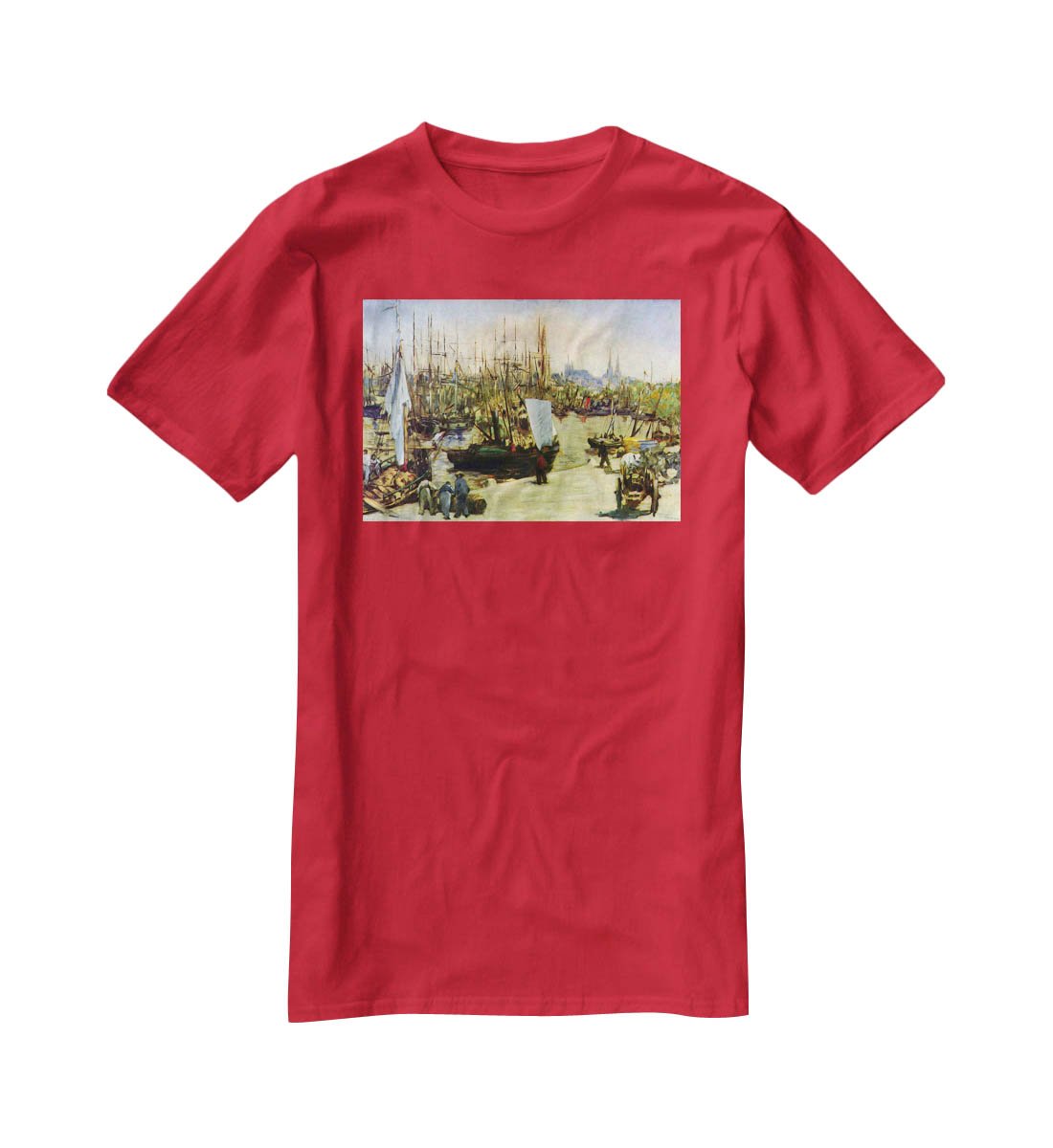 Port of Bordeaux by Manet T-Shirt - Canvas Art Rocks - 4