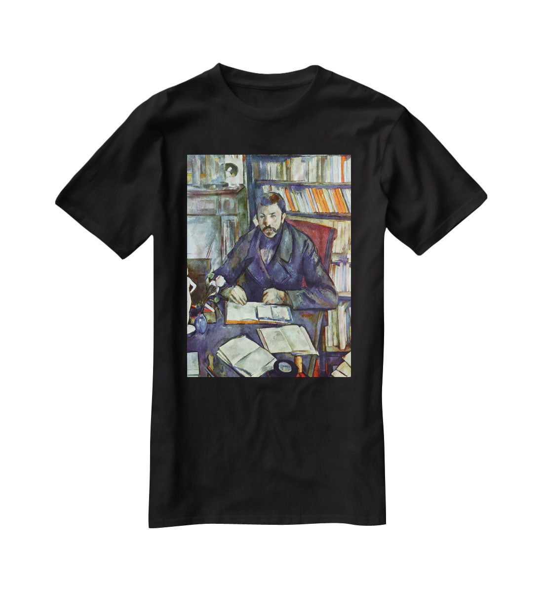 Portait of Gustave Geffroy by Cezanne T-Shirt - Canvas Art Rocks - 1