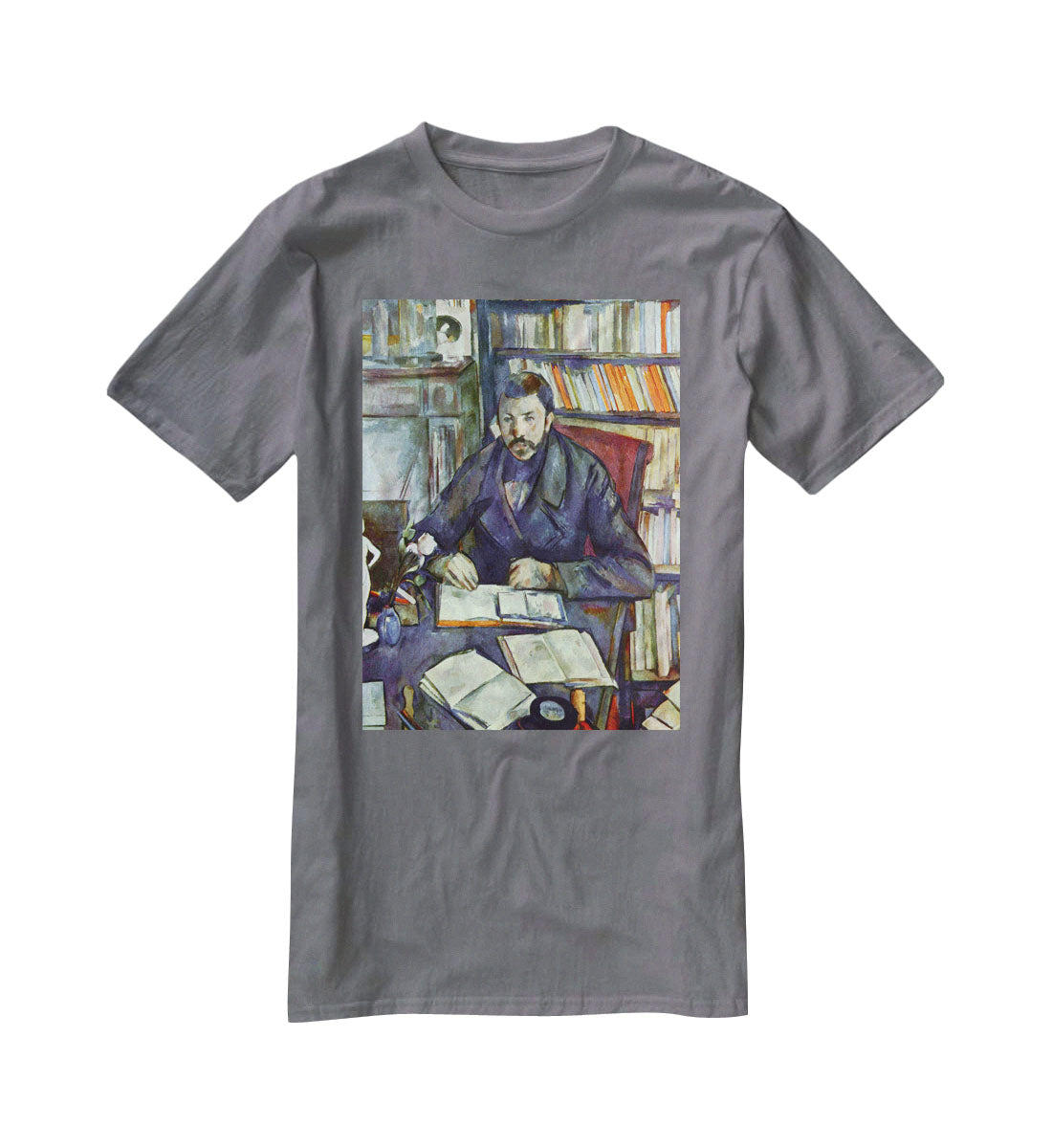 Portait of Gustave Geffroy by Cezanne T-Shirt - Canvas Art Rocks - 3