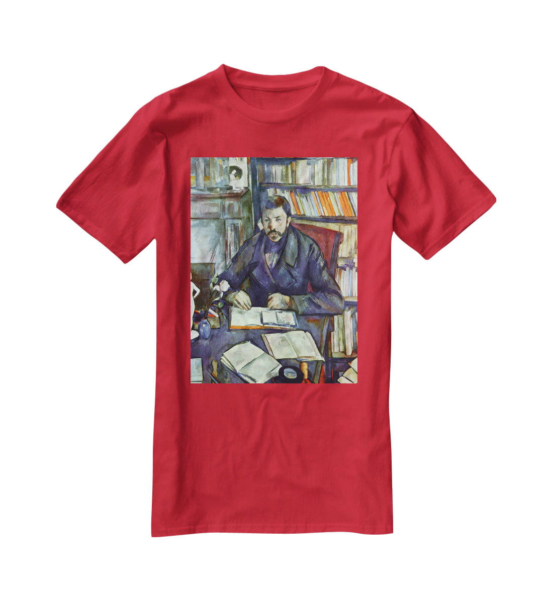 Portait of Gustave Geffroy by Cezanne T-Shirt - Canvas Art Rocks - 4