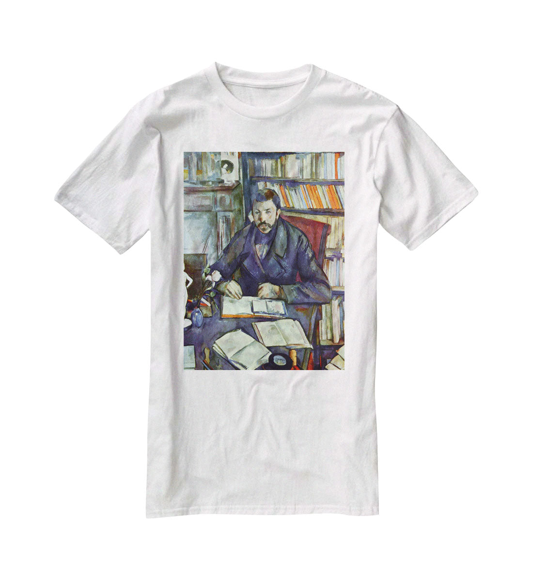 Portait of Gustave Geffroy by Cezanne T-Shirt - Canvas Art Rocks - 5
