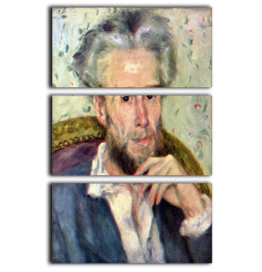 Portait of Victor Chocquet 2 by Renoir 3 Split Panel Canvas Print - Canvas Art Rocks - 1