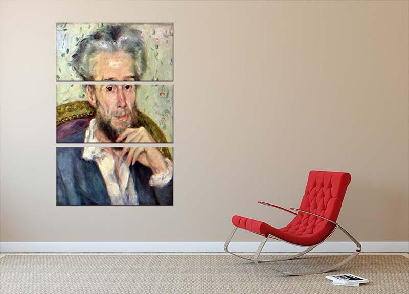 Portait of Victor Chocquet 2 by Renoir 3 Split Panel Canvas Print - Canvas Art Rocks - 2