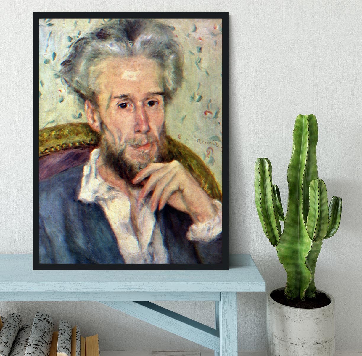 Portait of Victor Chocquet 2 by Renoir Framed Print - Canvas Art Rocks - 2