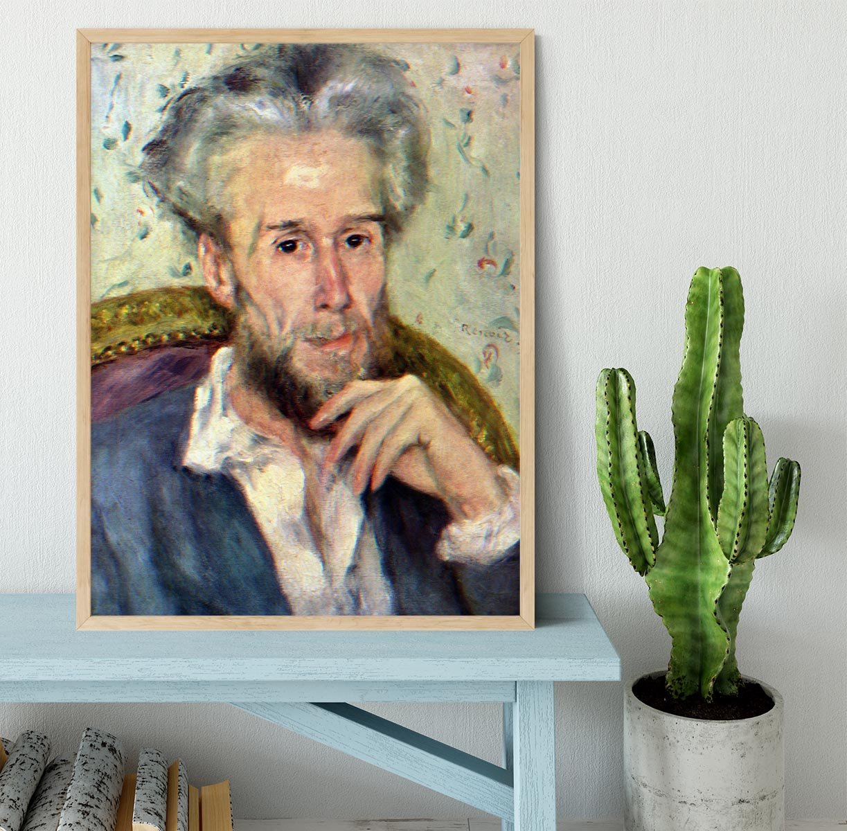Portait of Victor Chocquet 2 by Renoir Framed Print - Canvas Art Rocks - 4