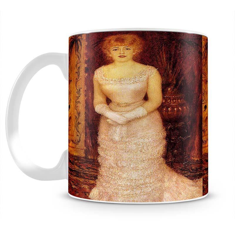 Portrait Of The Actress Jeanne Samary by Renoir Mug - Canvas Art Rocks - 2