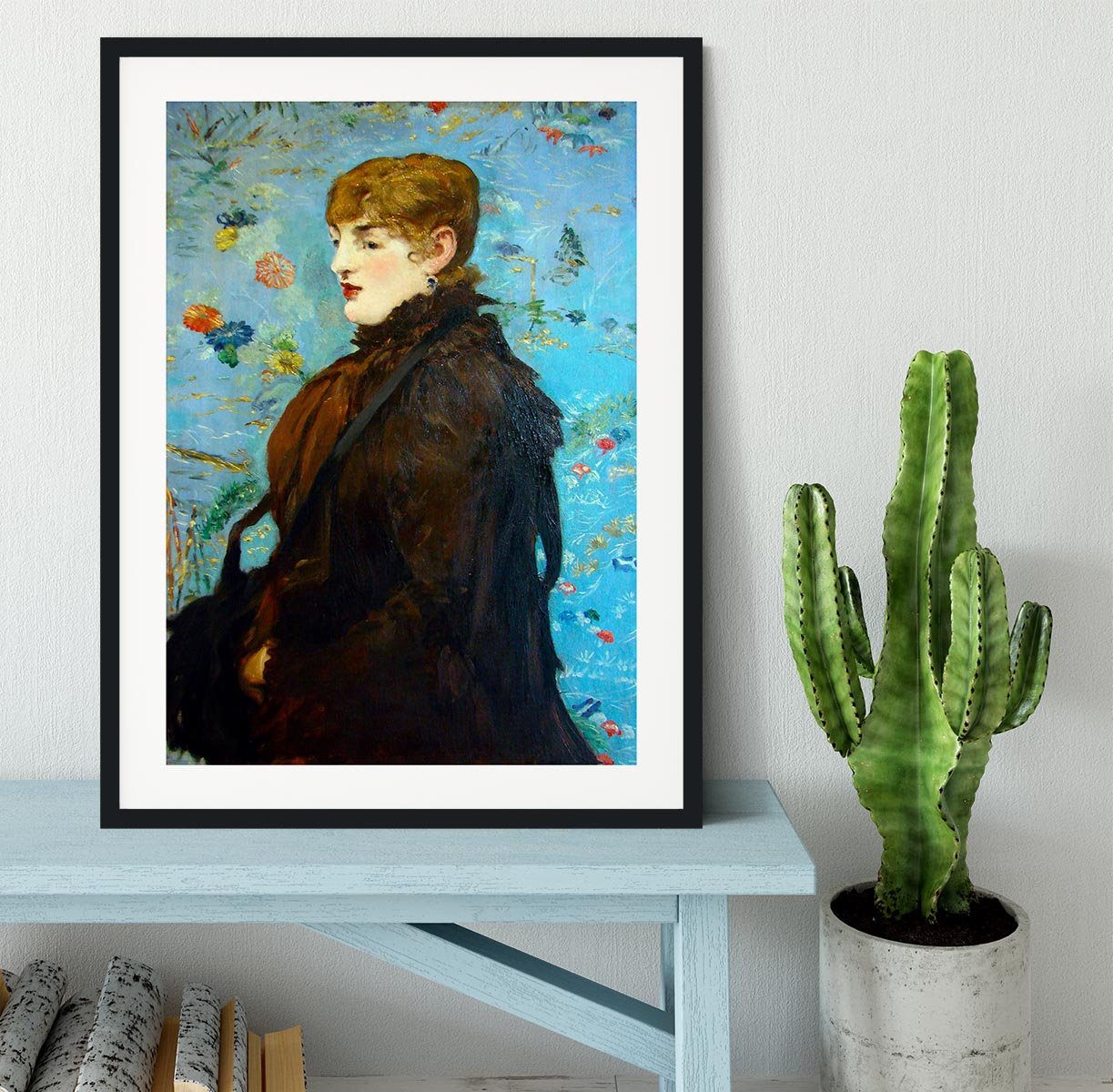 Portrait de MCry Laurent 1882 by Manet Framed Print - Canvas Art Rocks - 1