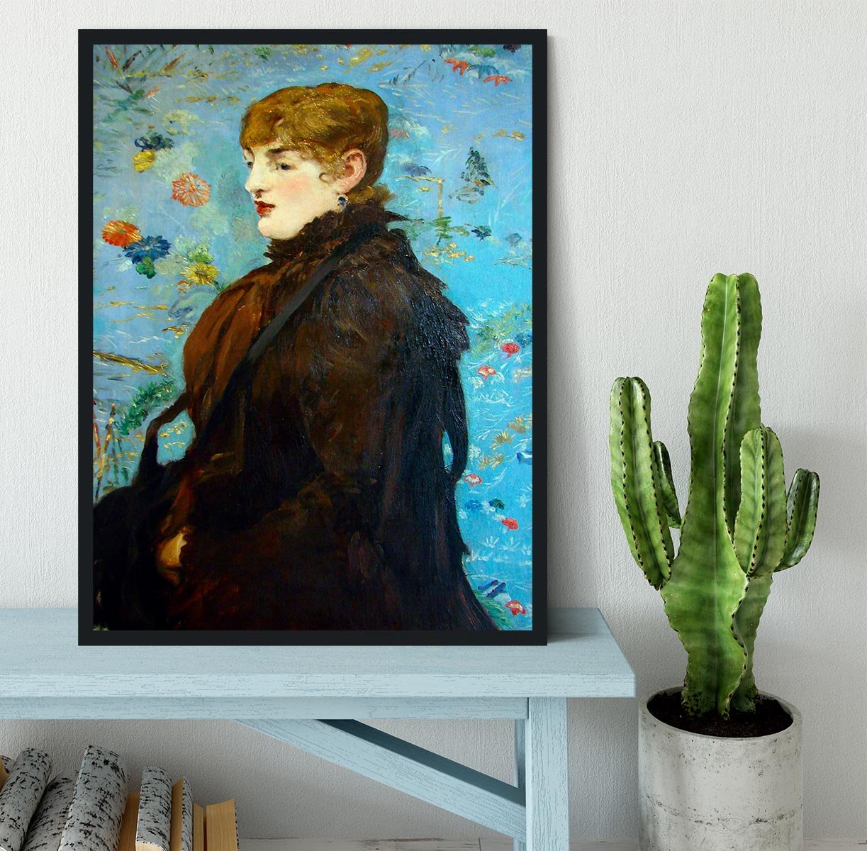 Portrait de MCry Laurent 1882 by Manet Framed Print - Canvas Art Rocks - 2