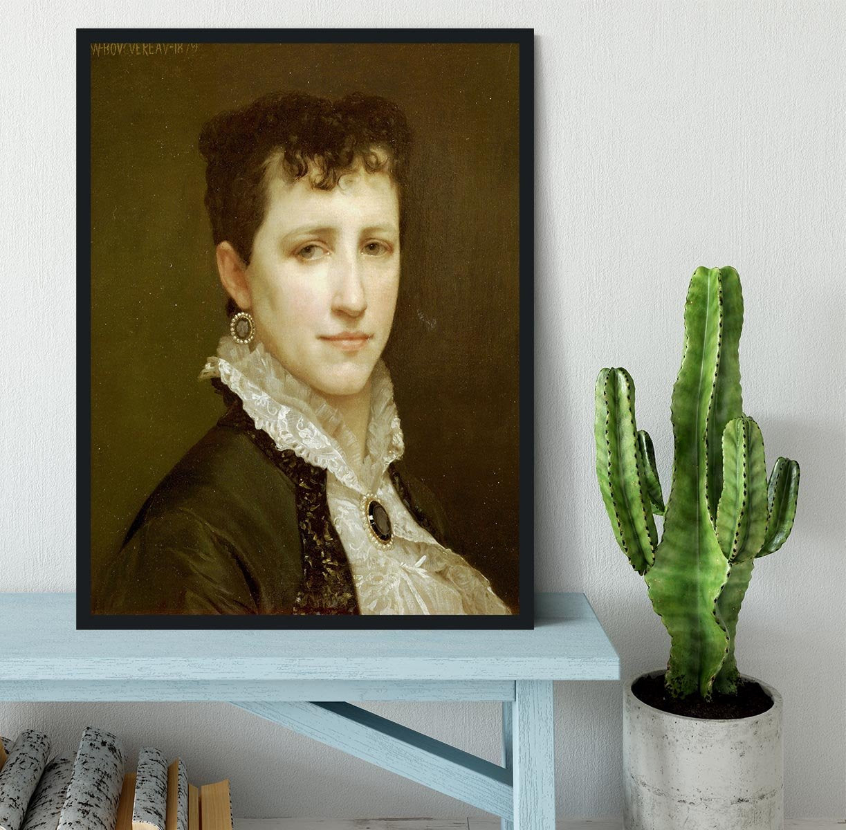 Portrait de Mademoiselle Elizabeth Gardner By Bouguereau Framed Print - Canvas Art Rocks - 2