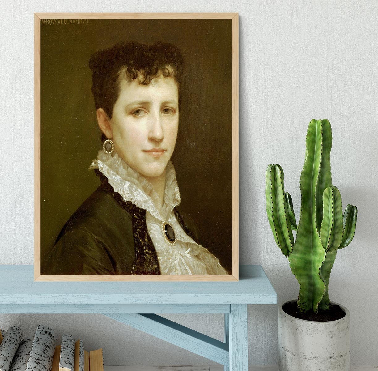 Portrait de Mademoiselle Elizabeth Gardner By Bouguereau Framed Print - Canvas Art Rocks - 4