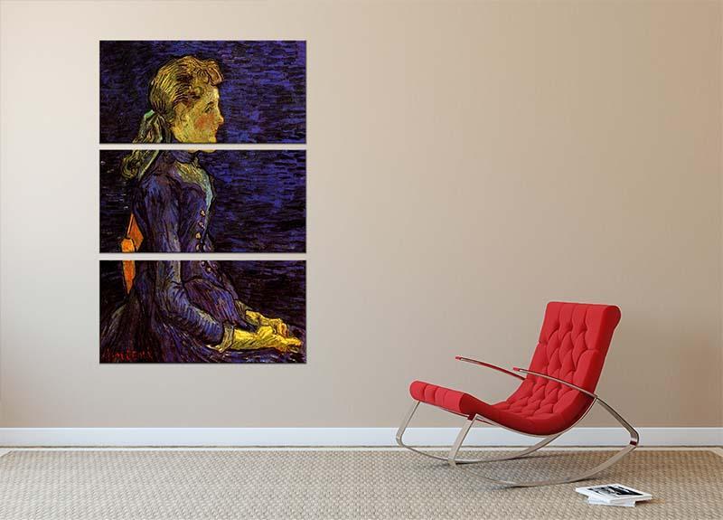 Portrait of Adeline Ravoux by Van Gogh 3 Split Panel Canvas Print - Canvas Art Rocks - 2