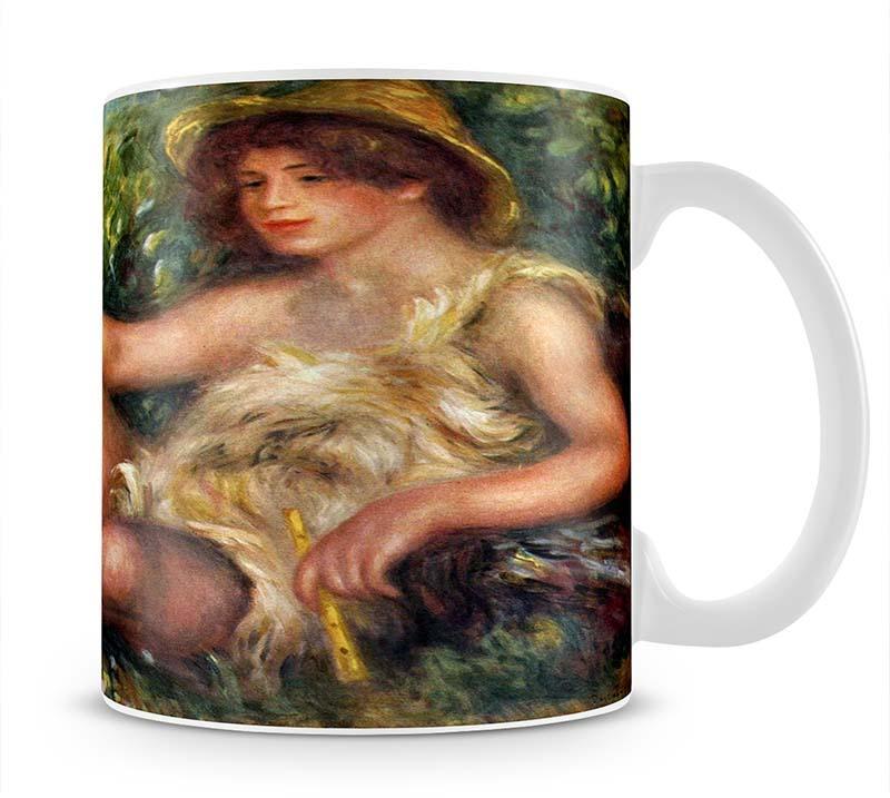 Portrait of Alexandre Thurneyssen as a shepherd boy by Renoir Mug - Canvas Art Rocks - 1