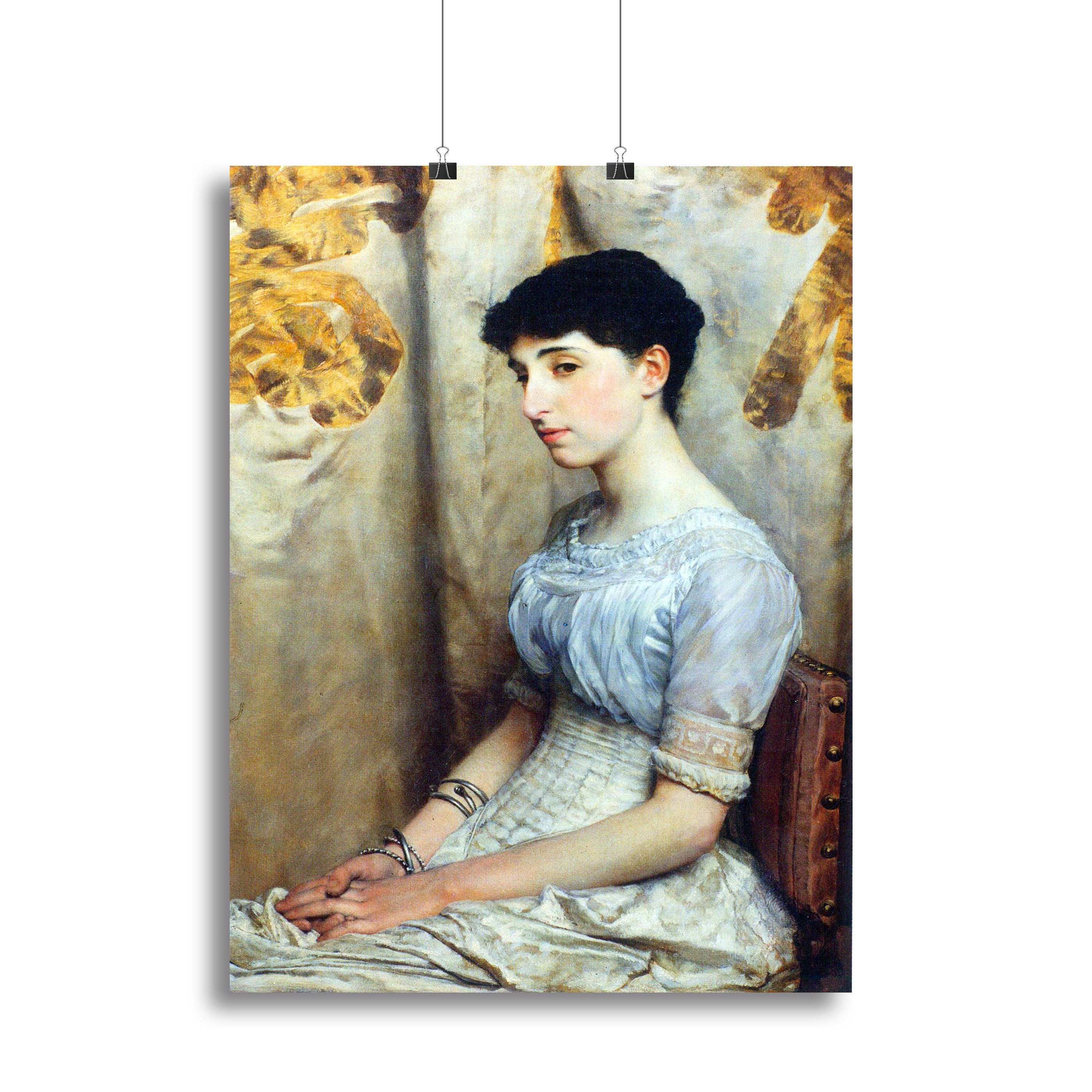 Portrait of Alice Lewis by Alma Tadema Canvas Print or Poster