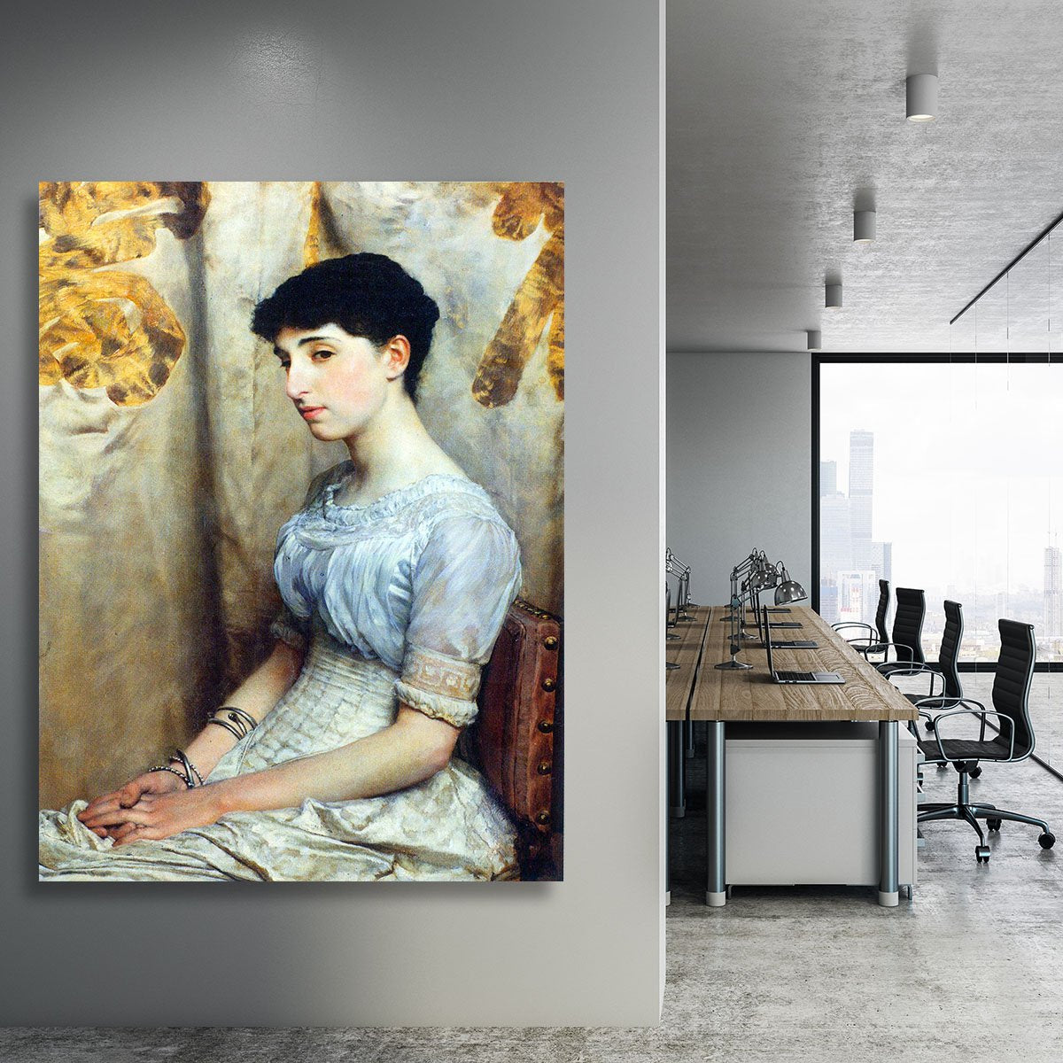 Portrait of Alice Lewis by Alma Tadema Canvas Print or Poster