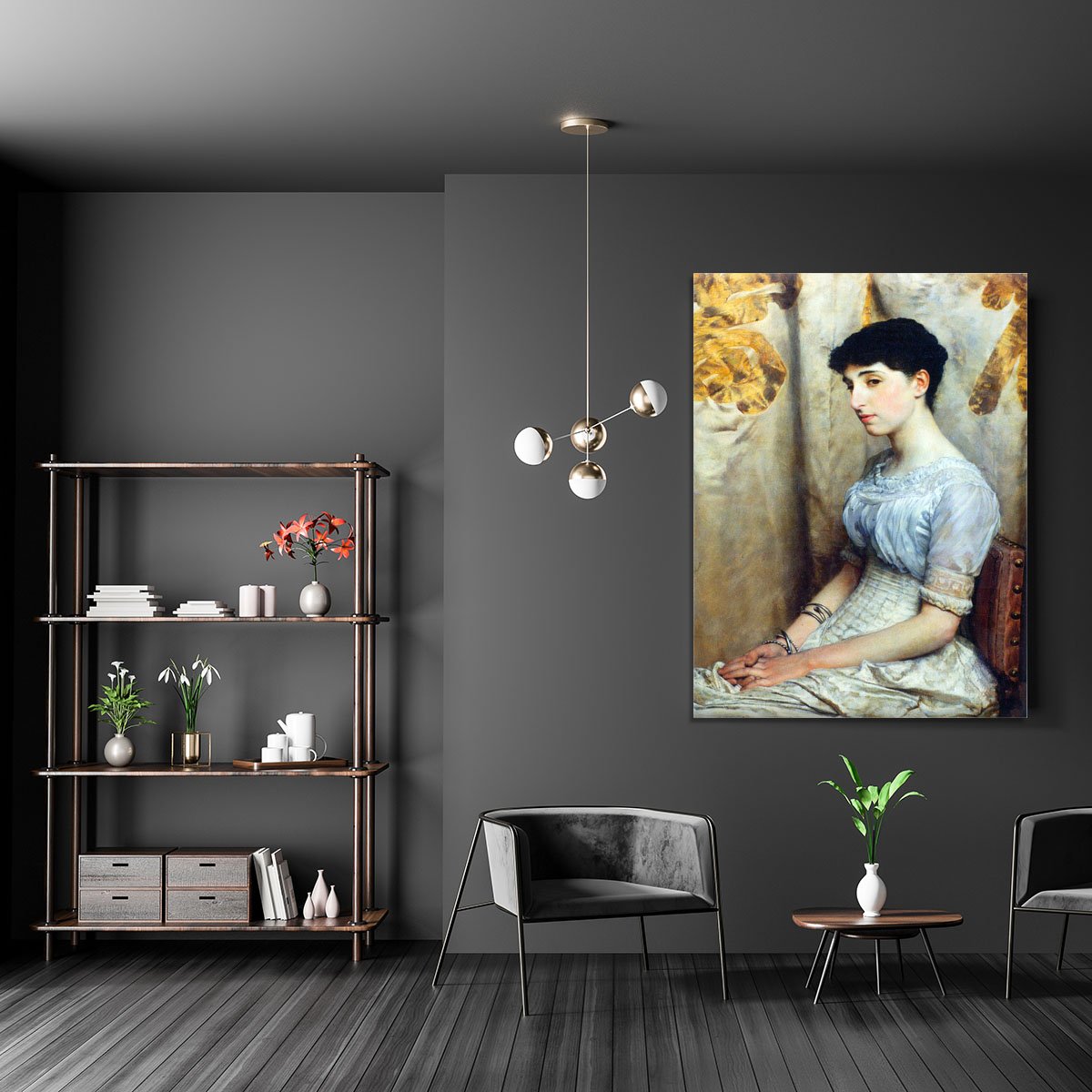 Portrait of Alice Lewis by Alma Tadema Canvas Print or Poster