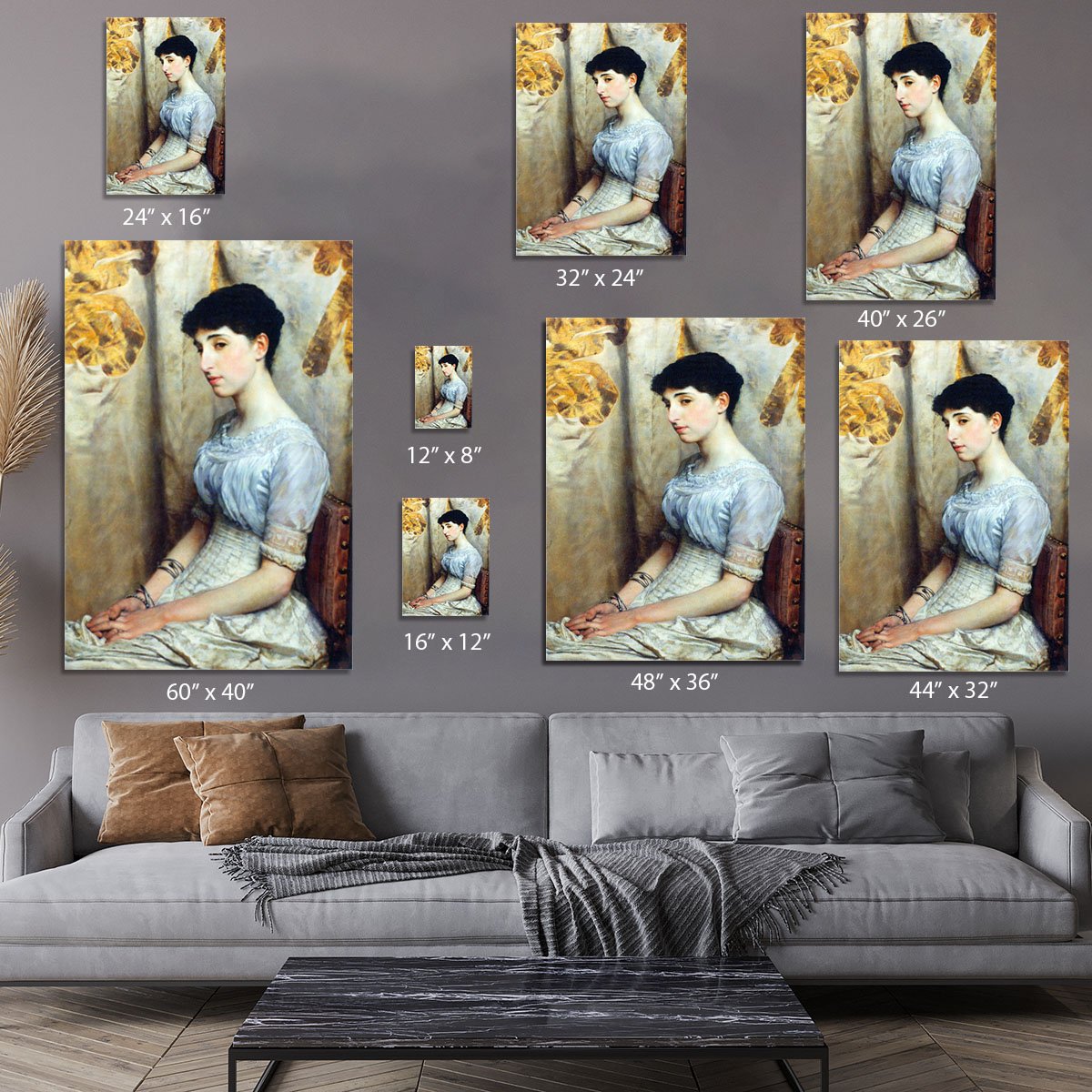 Portrait of Alice Lewis by Alma Tadema Canvas Print or Poster