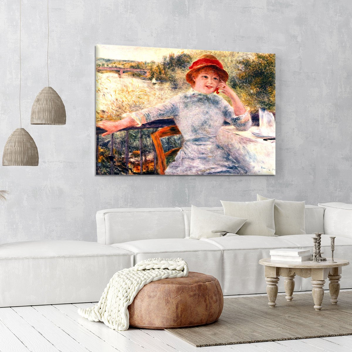Portrait of Alphonsine Fournaise by Renoir Canvas Print or Poster