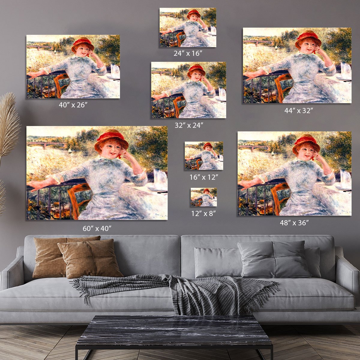 Portrait of Alphonsine Fournaise by Renoir Canvas Print or Poster
