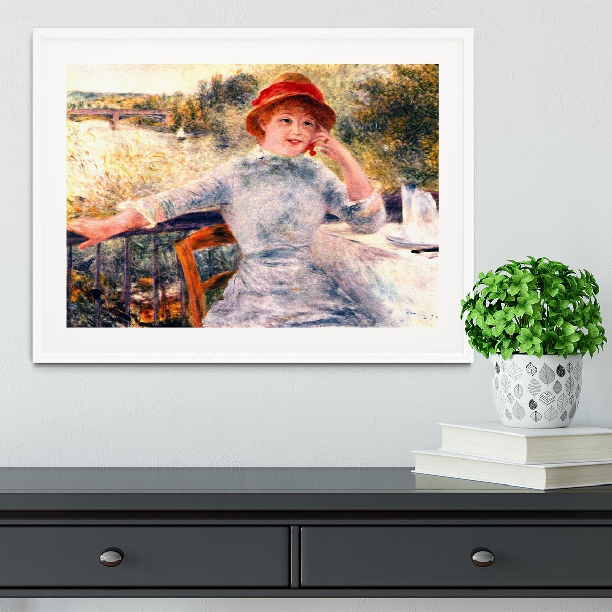 Portrait of Alphonsine Fournaise by Renoir Framed Print - Canvas Art Rocks - 5