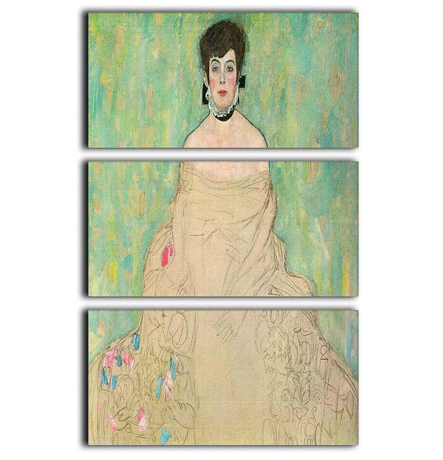 Portrait of Amalie Zuckerkandl by Klimt 3 Split Panel Canvas Print - Canvas Art Rocks - 1