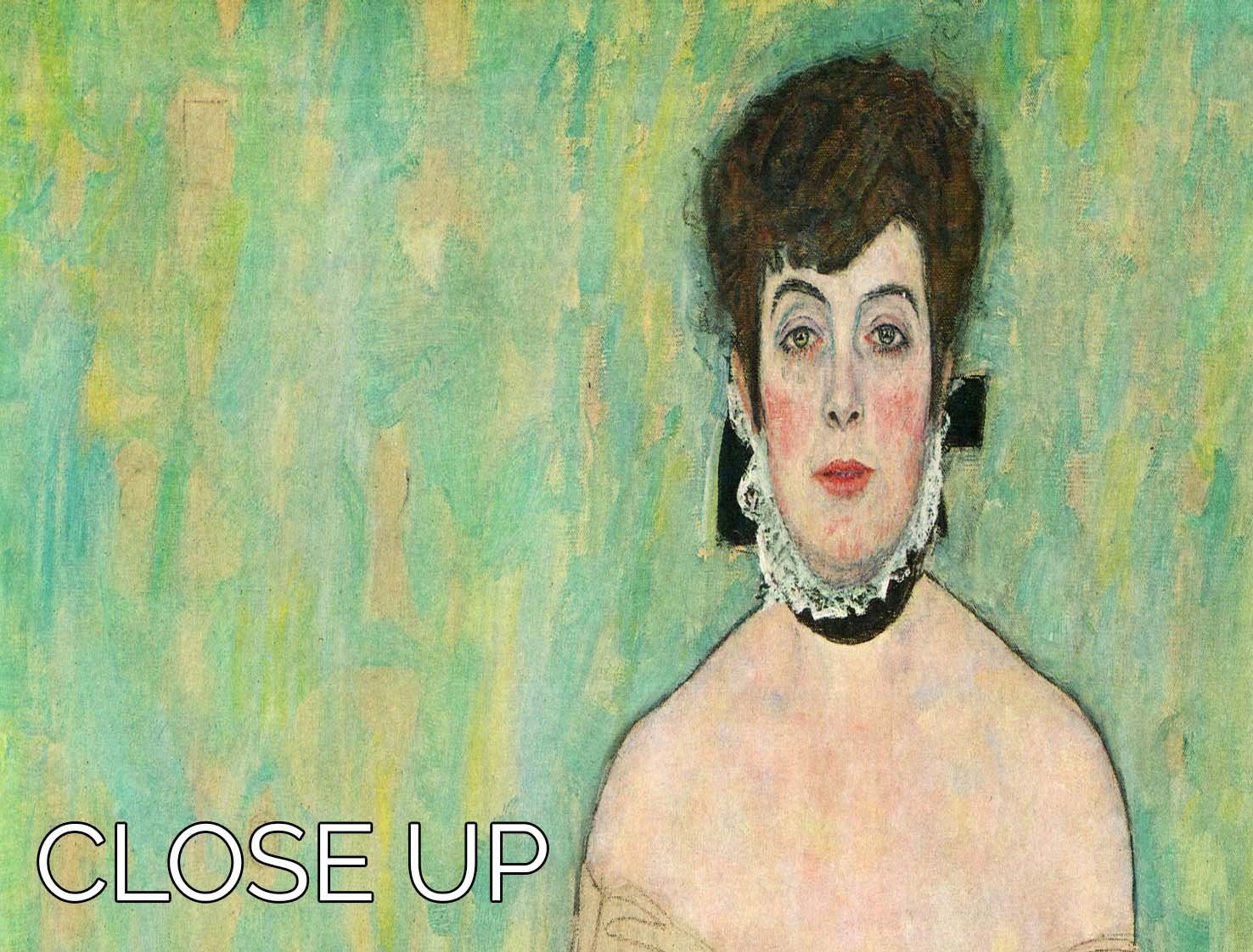 Portrait of Amalie Zuckerkandl by Klimt 3 Split Panel Canvas Print - Canvas Art Rocks - 3