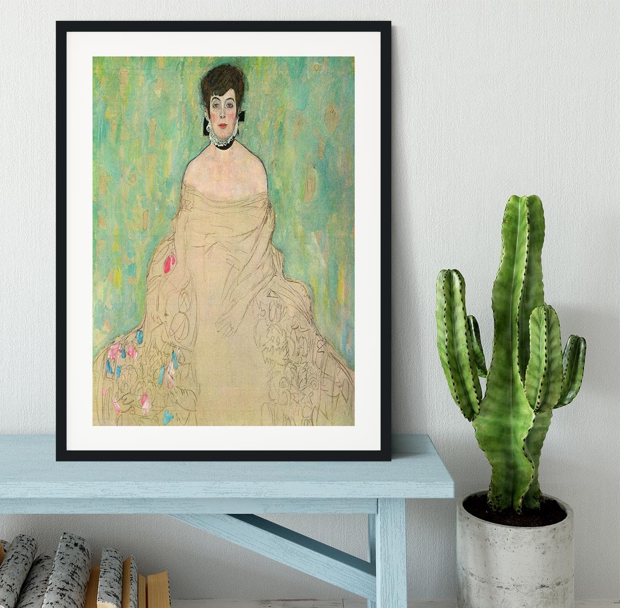 Portrait of Amalie Zuckerkandl by Klimt Framed Print - Canvas Art Rocks - 1