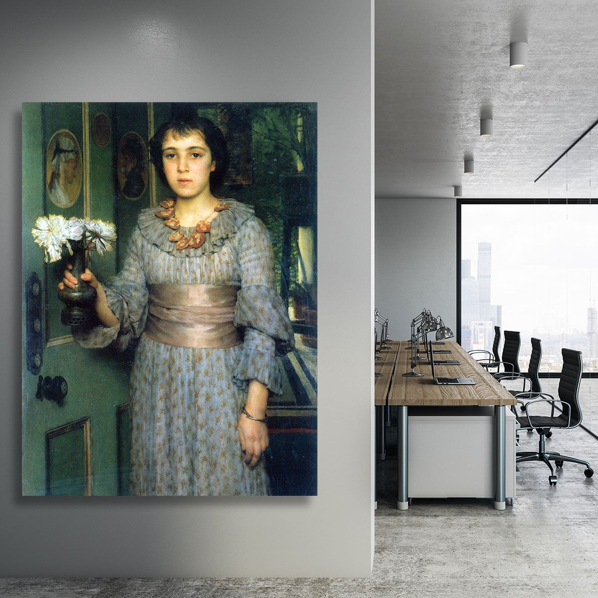 Portrait of Anna Alma Tadema by Alma Tadema Canvas Print or Poster