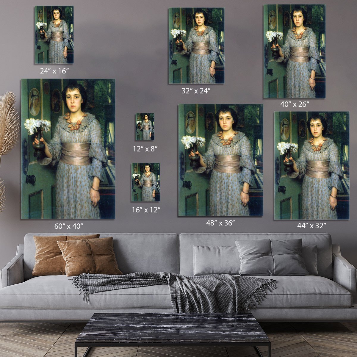 Portrait of Anna Alma Tadema by Alma Tadema Canvas Print or Poster